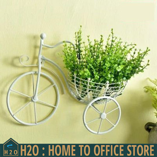 [พร้อมส่ง] Hanging flowerpot อุปกรณ์ตกแต่งสวน จักรยานจัดดอกไม้ แบบแขวนผนัง 15 x 45 x 30 cm (มี 2 สี : สีดำ/สีขาว)