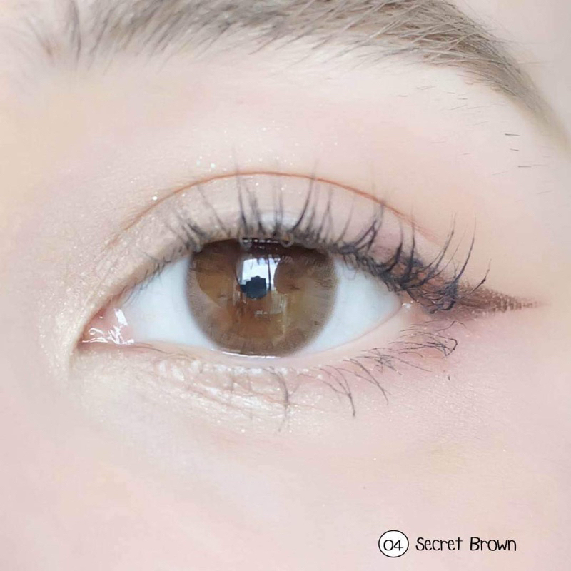 คอนแทคเลนส์รายเดือนรุ่นSecret Brown แถมตลับ