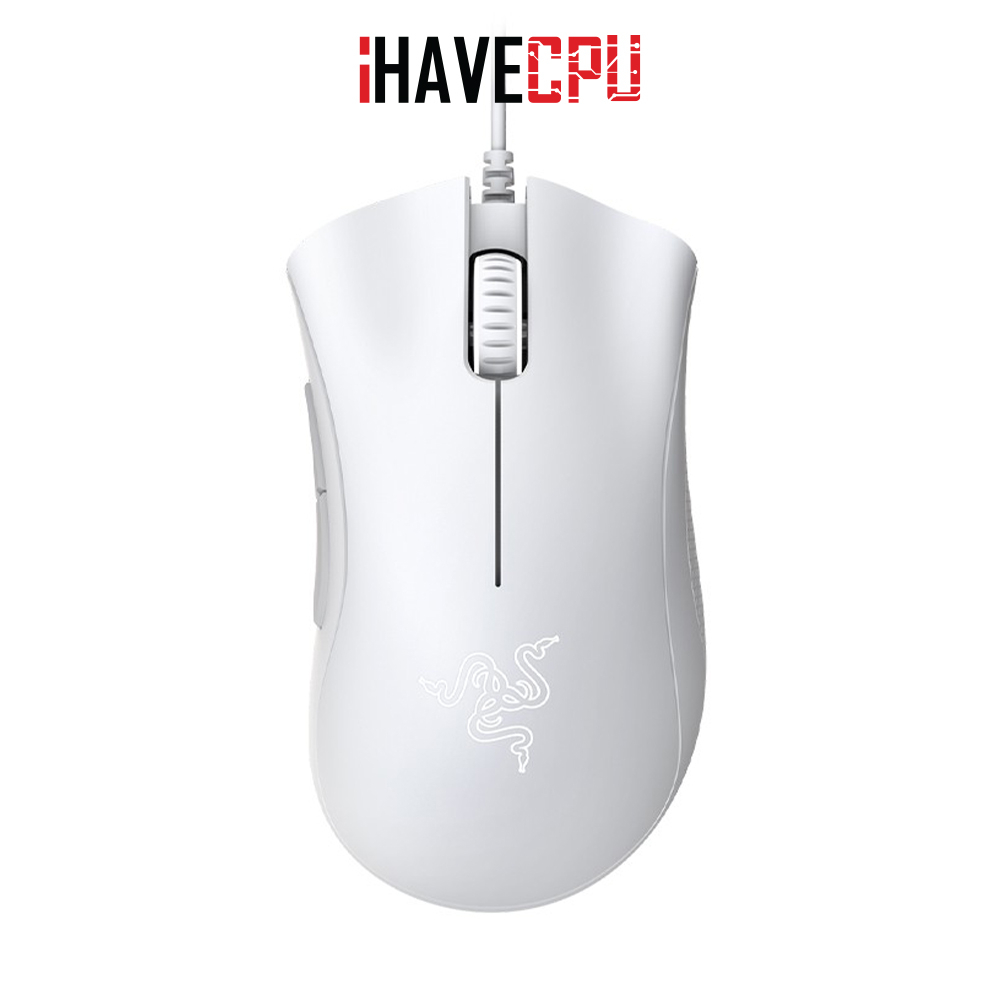 เมาส์ (mouse) iHAVECPU RAZER DEATHADDER ESSENTIAL WHITE EDITION
