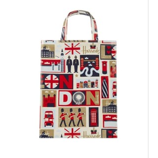 Harrods รุ่น Medium Iconic London Shopper Bag (กระดุม)***พร้อมส่ง