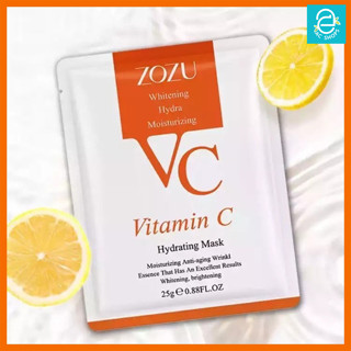 มาส์กวิตามินซี ZOZU VC Mask Vitamin C แผ่นมาส์กหน้า หน้าขาวกระจ่างใส หน้าเนียนนุ่มชุ่มชื้น ลดริ้วรอย มาร์คหน้า มาส์กหน้า