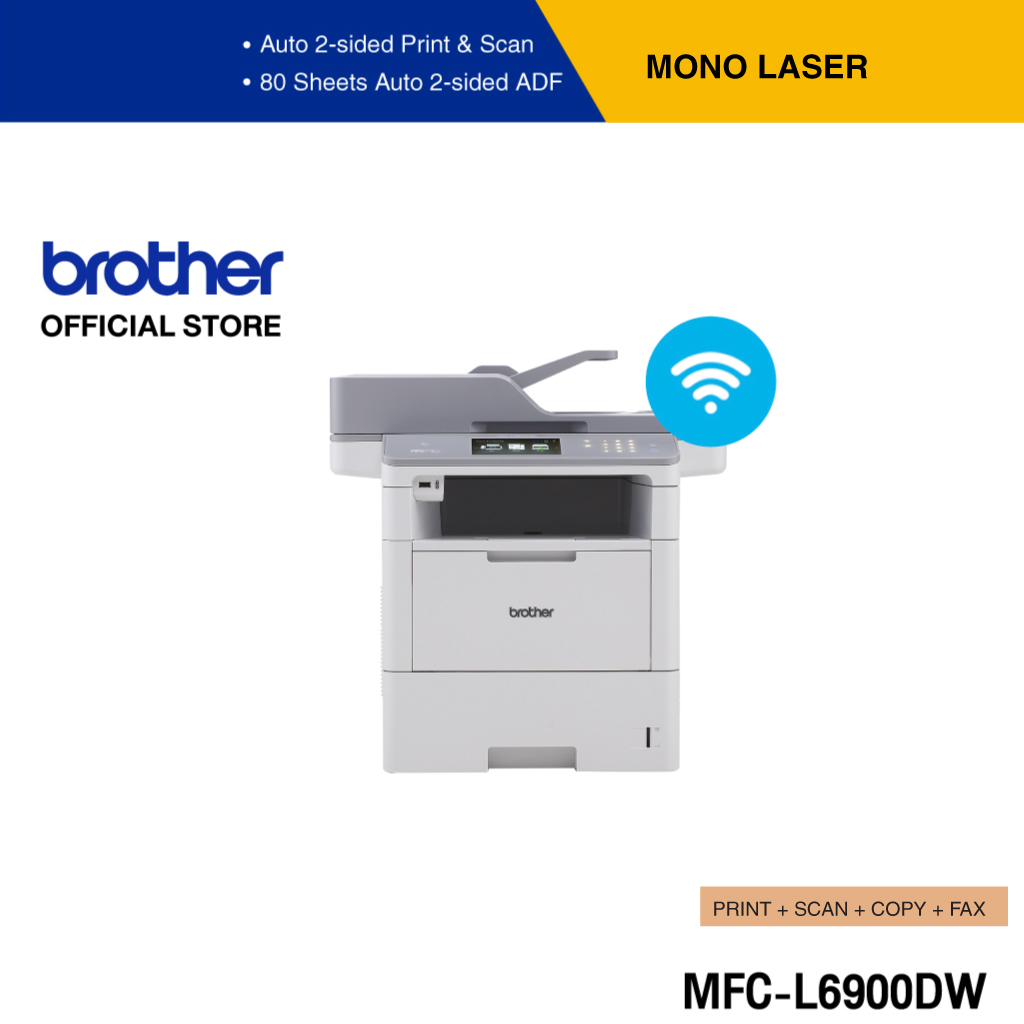 Brother MFC-L6900DW เครื่องพิมพ์เลเซอร์ ขาว-ดำ มัลติฟังก์ชัน (พิมพ์,ถ่ายเอกสาร,สแกน,แฟ็กซ์)