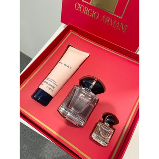 GIORGIO ARMANI MY WAY SET  (PERFUME+BODY LOTION) ▪️ 75-50-7ml  ▪️ INBOX ซีล