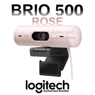 Logitech Brio 500 Webcam (Rose) กล้องเว็บแคม Full HD 1080p สีชมพู ของแท้ ประกันศูนย์ 1ปี