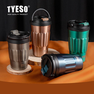 Tyeso  แก้วกาแฟ แก้วเก็บอุณหภูมิ แก้วสแตนเลส304 400ml/500ml  ของแท้100%