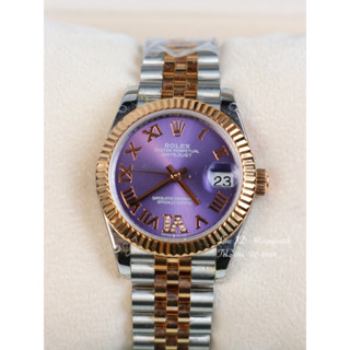 Rolex Datejust 31 mm. Purple dial automatic swiss movement