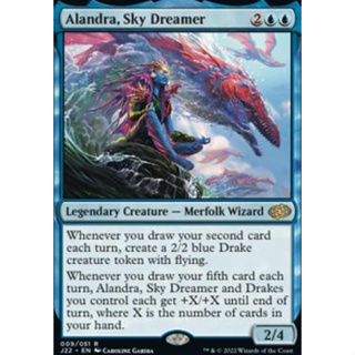 Alandra, Sky Dreamer การ์ด Magic The Gathering ของแท้จากชุด Jumpstart 2022