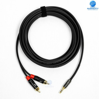 Audiocity ACMP2RC-5M สายสัญญาณ ขั้วต่อแจ๊ค 3.5 มม. เป็นแจ็ค RCA ยาว 5 เมตร