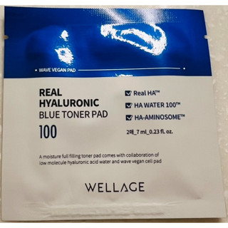 Wellage Real Hyaluronic Blue Toner Pad