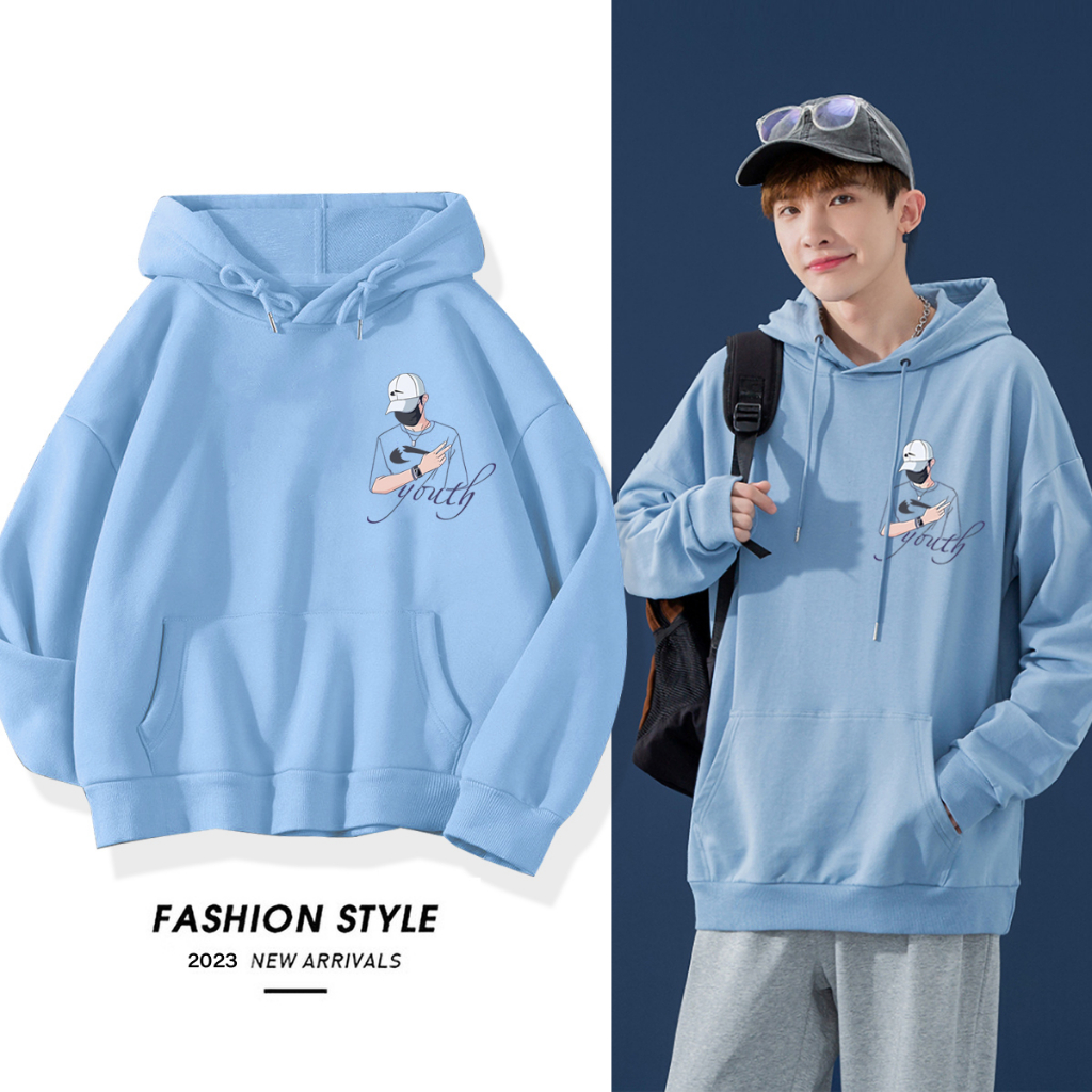 L336B   เสื้อฮู้ดลายแฟชั่นสวยน่ารัก.เสื้อแขนยาว.มี7สีหลายไซส์(S-3XL)