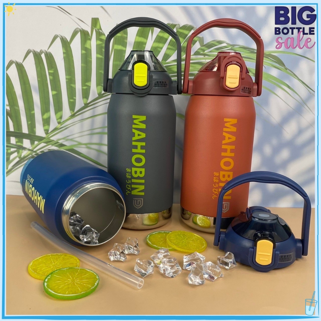 Mahobin แก้วเก็บความเย็น กระบอกน้ำ ขนาด1000 ML / 1200ML  สแตนเลส sus316  V4 รูปที่ 2