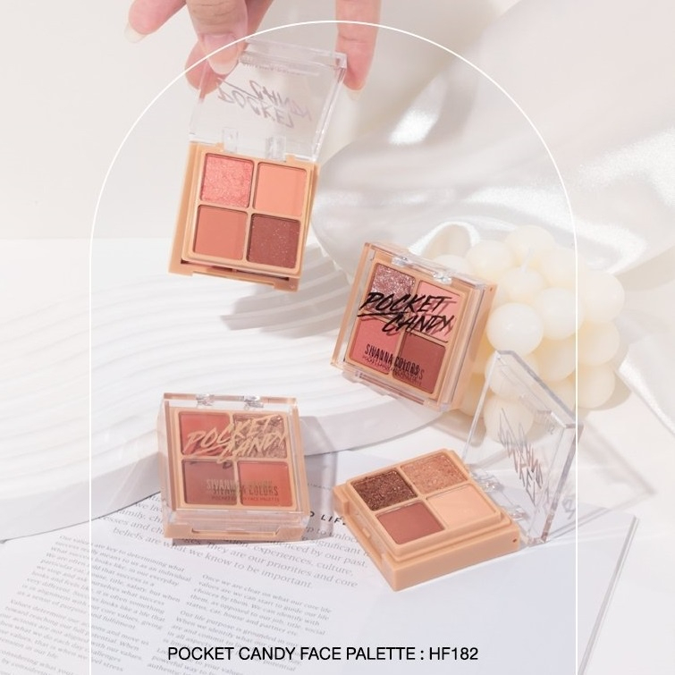 #HF182 Sivanna  พ็อกเก็ต แคนดี้ อายแชโดว์ & บลัชออน แต่งหน้า