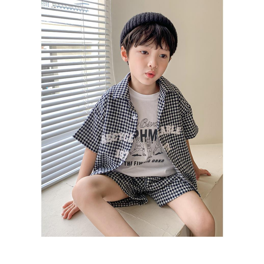 ชุดเซตลายสก๊อต เสื้อ+กางเกง สินค้าพร้อมส่งในไทย - รูปที่ 3