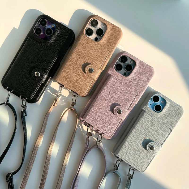 [i17]🌈พร้อมส่ง T8S7 เคสกระเป๋าใส่บัตร+สายสะพาย (1) ใส่บัตรใส่เงินได้จุใจ For iPhone เคสไอโฟน เคสใส่บัตร 17Pro,17Promax