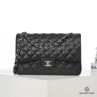 CHANEL CLASSIC JUMBO BLACK CAVIAR SHW