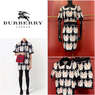 ชุดเซ็ต BURBERRY RABBIT JACQUARD POLO SHIRT WITH SKIRT