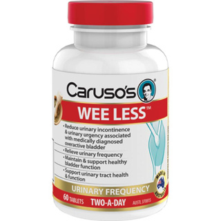 Carusos WEE LESS® 60 Tablets สำหรับผู้หญิง ปัสสาวะบ่อย OAB กระเพาะปัสสาวะบีบตัวไวเกิน ควบคุมการปัสสาวะที่ผิดปกติ