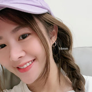 [ได้รับการรับรองเงินแท้] Suwann.na [ราคาต่อคู่] ต่างหูห่วง ต่างหูเงินแท้ ห่วงหลอด 8, 10, 12, 14, 16, 18, 25, 40 mm