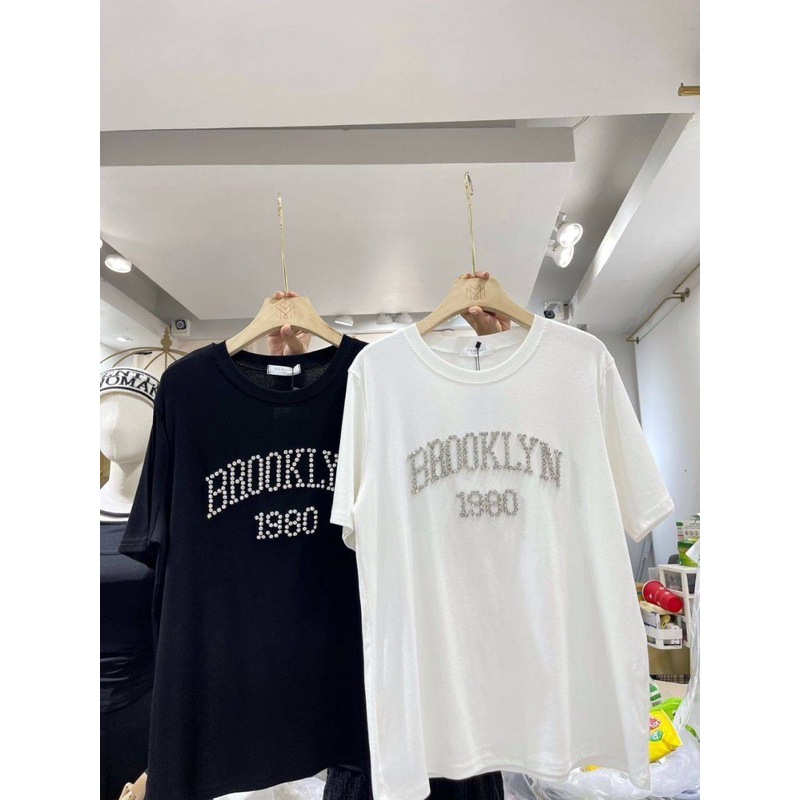 เสื้อยืดตัวใหญ่ หมุดเพชร Brooklyn 1980 🍭 ป้าย it's me basic