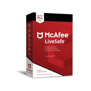 McAfee LiveSafe Antivirus Software Unlimited, 1 Year Licence include VPN (enrolled auto-renewal)