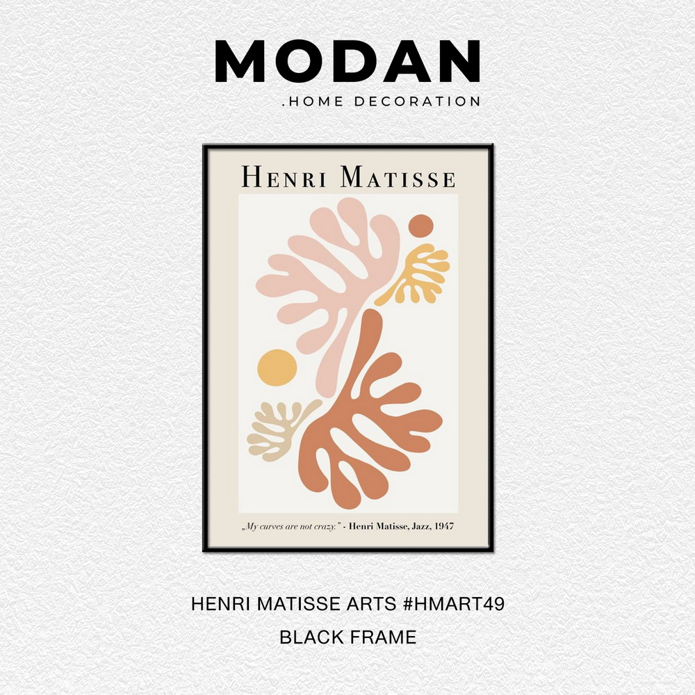 ⚡ พร้อมจำหน่าย ⚡ MODAN ภาพตกแต่งบ้านสไตล์โมเดิร์น HENRI MATISSE ART รหัส HMART49