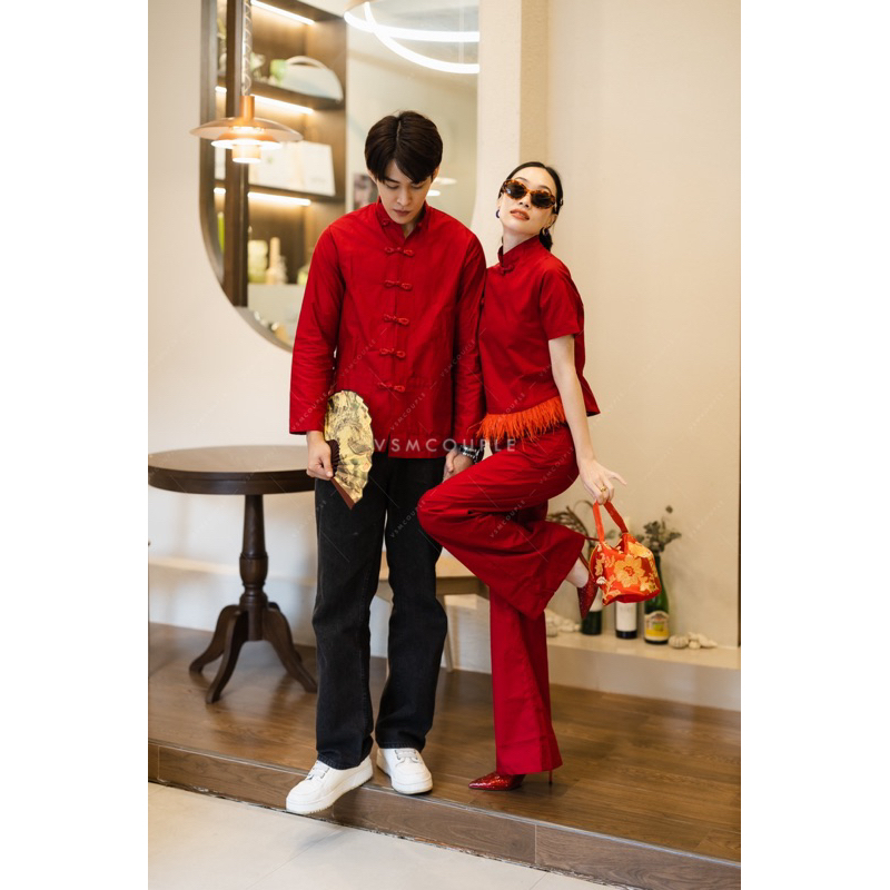 🏷️VSM COUPLE #0102 ชุดคู่รัก ชุดกี่เพ้า ตรุษจีน ถ่ายพรีเวดดิ้ง - รูปที่ 4