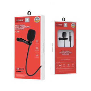 LUOBR N38 ไมค์ไลฟ์สด อัดเสียง ไมค์โทรศัพท์ ใช้กับมือถือได้ทันที Mini Clip-on Microphone for Smartphone ของแท้