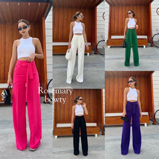 Rosaline bowty high-waist pant กางเกงขายาวทรงกระบอกผูกเอว