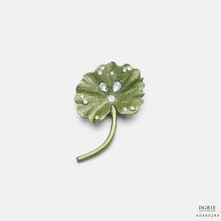 Lotus Leaf Diamond Brooch-เข็ดกลัดใบบัวประดับเพชร