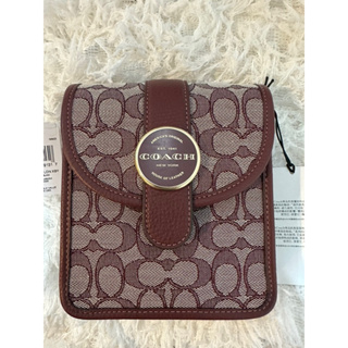 Coach NORTH/SOUTH Lonnie Crossbody In Signature Jacquard Wine Multi