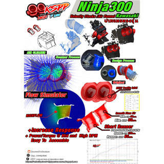 ปากแตรแต่ง KSPP สำหรับ Ninja300 N300 Z300 Kawasaki Velocity stack