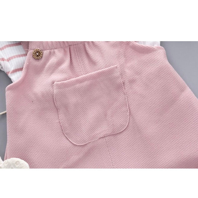 ชุดเซ็ตเอี๊ยมเด็กผู้หญิง มีสีดำ ชมพู2สีให้เลือก - รูปที่ 4