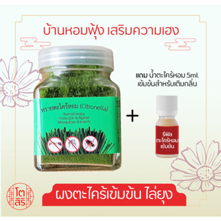 tosiri shop - ผงตะไคร้ธรรมชาติ 100% หอม ใช้งานง่าย ไล่ยุง ไล่มดแมลง (แถมรีฟิลน้ำหอม 5 ML)