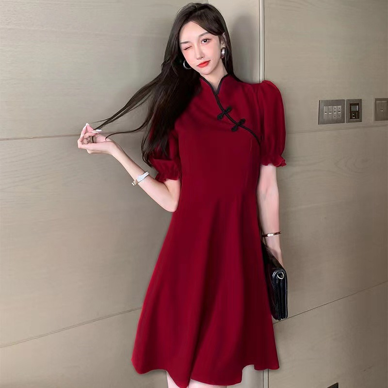 Intelscore สไตล์จีน, ผู้หญิงชุด cheongsam, บางทุกวันชุด A-line พร้อมจัดส่ง ชองซัมสําหรับผู้หญิง