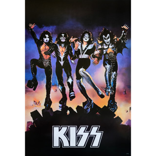 โปสเตอร์ รูปวาด วง ดนตรี เฮฟวีเมทัล KISS (1973-Now) POSTER 24”x35” นิ้ว American Heavy Metal Hard Rock Band V9