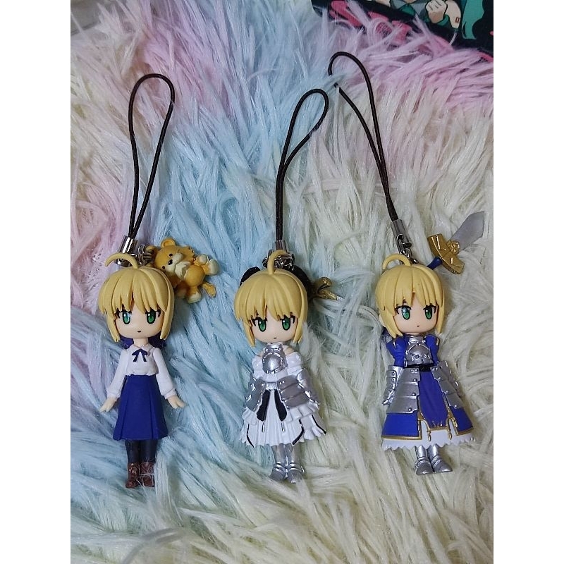 หายาก น่ารัก ⚔️ Capsule Q Fraulein ❤️ Capsule Omikuji Saber Fate/Stay Night ⚔️ พวงกุญแจ Saber น่ารัก