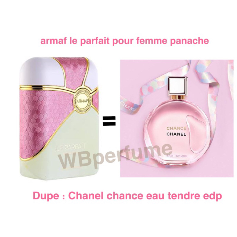 น้ำหอม Armaf Le Parfait Pour Femme Panache edp 100ml Dupe chanel chance eau tendre edp