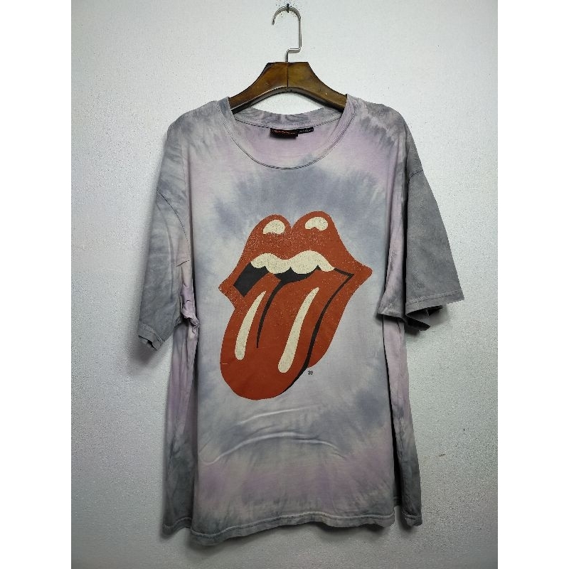 เสื้อยืด มือสอง สกรีนหน้า-หลัง เสื้อวง Rolling Stones อก 46 ยาว 28