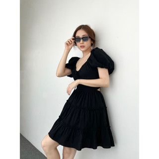 Ruffle Puff in Black