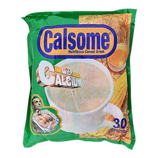 ธัญญาหารปรุงสำเร็จผสมข้าวโพด แคลเซียมซีเรียล3in1 (1ห่อ/30ซอง) calsome cerel เครื่องดื่มซีเรียล