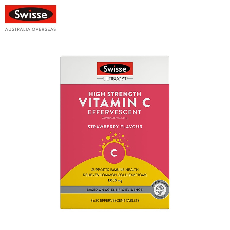 Swisse Ultiboost High Strength Vitamin C 1000mg 3 x 20 Effervescent ...