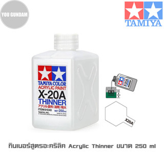 ทินเนอร์สูตรอะคริลิค TAMIYA 81040 X20A (Acrylic Thinner) ขวดใหญ่ขนาด 250 ml