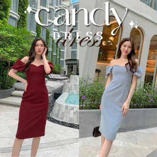 🍭 'Candy Dress' - เดรสแขนพองเจ้าหญิง ชุดไปงานเเต่ง กระโปรงสีขาว RTW