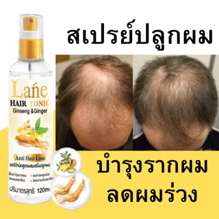 Lane น้ำยาปลูกผม สเปรย์ปลูกผม ผมบาง ลดผมร่วง เร่งผมยาว ลดหงอก ฟื้นบำรุงรากผม ใช้เช้า-เย็น ทุกวัน 120 ml