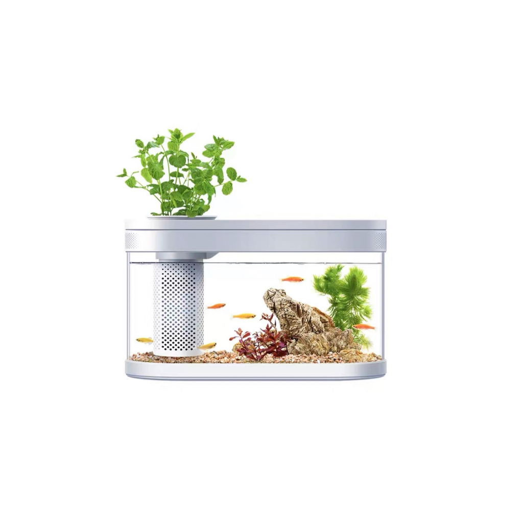 Descriptive Geometry Smart Fish Tank Feeding set ตู้ปลาขนาด 8 ลิตร + กล่องป้อนอาหารอัจฉริยะ เชื่อมต่อ App Mi Home