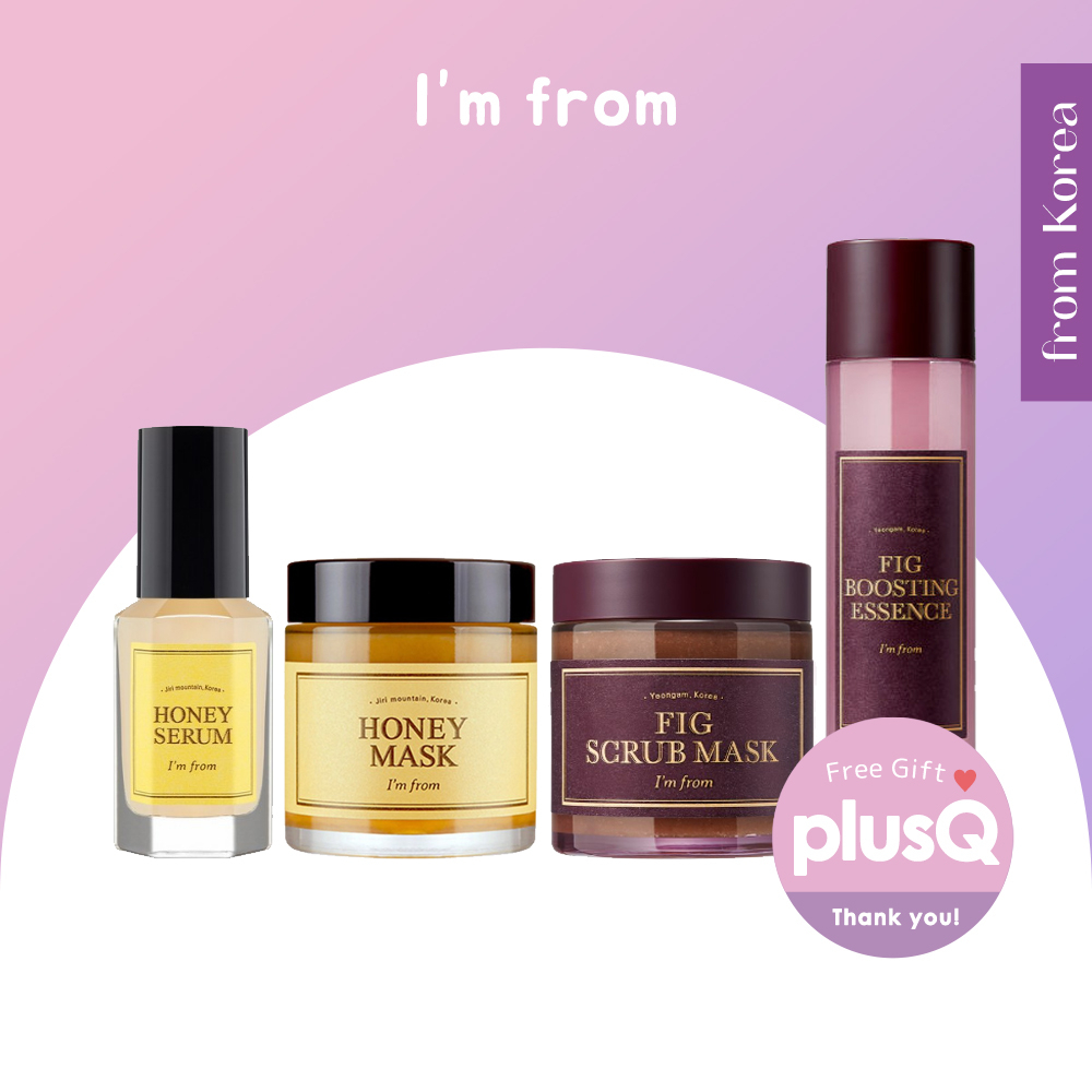 [I'm from] Honey Mask 120g, Honey Serum 30ml, Fig Boosting Essence 150ml, Fig scrub Mask 120g