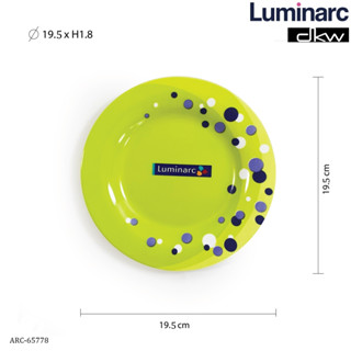 9.15 LUMINARC ARC-65778 จานแบน 7.5 นิ้ว (สินค้านำเข้า) GOMETTE BLUE RIMLESS