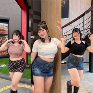 Babydeer.plussize | BD53🦌 เสื้อคล้องคอy2k | เสื้อy2kสาวอวบอ้วน เสื้อผ้าสาวอวบอ้วน