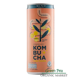 MIND KOMBUCHA Sparkling สูตรน้ำตาลน้อย เครื่องดื่มชาหมัก คอมบูชะ สปาร์คกลิ้ง ขนาด 240 ml