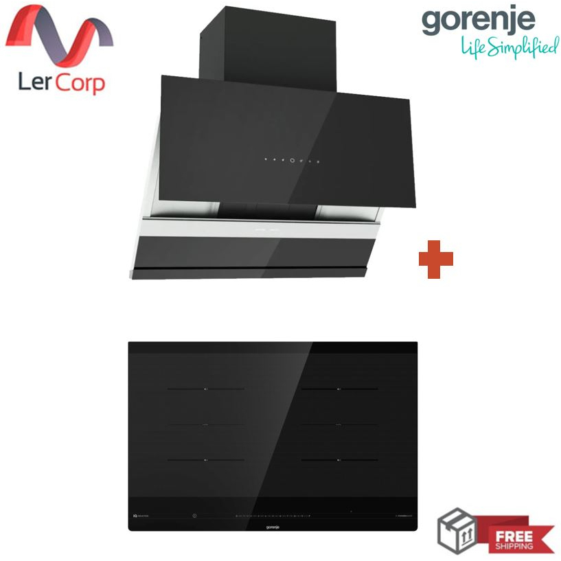 (Gorenje) เตาอินดักชั่น IS846BG + เครื่องดูดควันชนิดติดผนัง WHI94ORAB